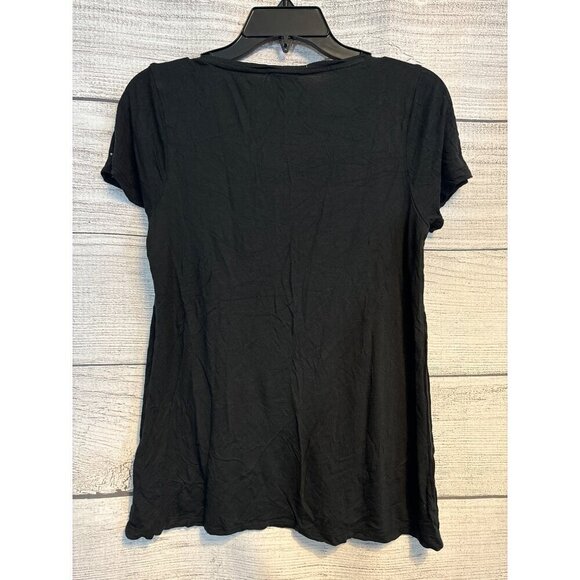 Soft Joie Women's Black Beaded T-Shirt S - Picture 3 of 4